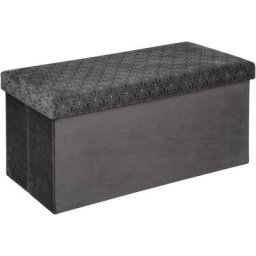Pouf Pliable Double Velours g gal Liam Atmosphera créateur d'intérieur - Gris