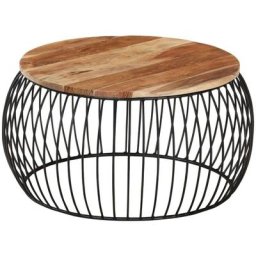 Table basse Ø68 cm Bois d'acacia massif Vidaxl n/a