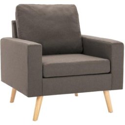 Fauteuil Taupe Tissu vidaXL - Taupe