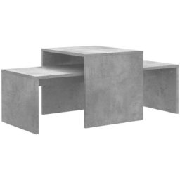 Ensemble de Tables basses de salon, Tables Café, Gris béton 100x48x40 cm Aggloméré OIB8120E - Gris