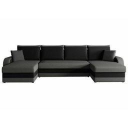 Canapé d'angle Miami 204, Alova 36 + Alova 04, Fonction de couchage, Boîte de literie, 304x140x80cm