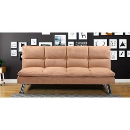 Designetsamaison - Banquette Clic Clac 3 places marron - Vanan Marron