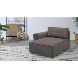 Canapé modulable Bobochic Méridienne avec accoudoir pour canapé modulable nihad tissu velours