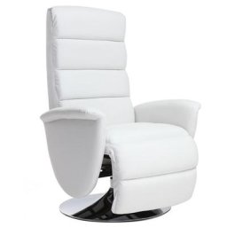 Fauteuil relax manuel blanc nelson - Blanc