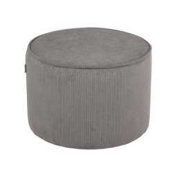 Label51 - Pouf Tibo 55x55x40 cm Corde côtelée Gris foncé Dark grey