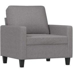 Fauteuil Gris clair 60 cm Tissu Vidaxl Gris clair