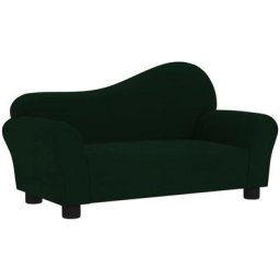 Canapé pour enfants Vert foncé Velours Vidaxl Vert foncé