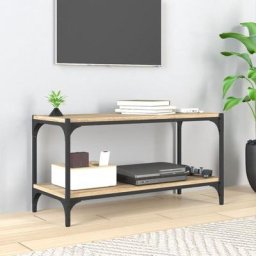 Kalisse - Banc tv Moderne - Meuble tv Chêne sonoma 80x33x41 cm Bois d'ingénierie et acier FR2922