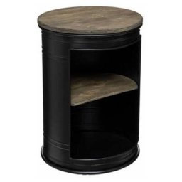 Table à Café Ajourée en Métal Diego 47cm Noir