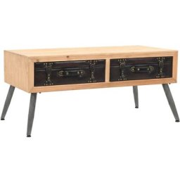 Table basse Bois massif de sapin 115 x 55 x 50 cm Vidaxl Brun