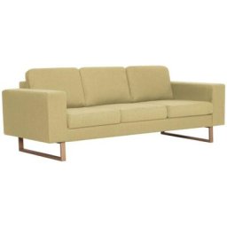 Vidaxl - Canapé à 3 places Tissu Vert Green