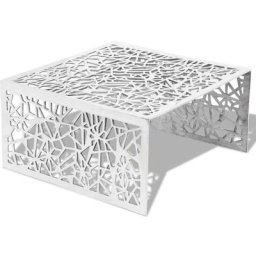 Table basse argentée Design géométrique Aluminium Vidaxl Argent