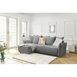 Canapé d'angle convertible Bobochic xs - Canapé d'angle convertible coffre leon Angle gauche Gris