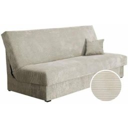 Palozi Sofa - Canapé Clic clac en velours côtelé Adela - 3 places - Beige - Beige.