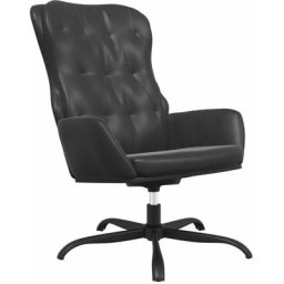 Chaise de relaxation Noir Similicuir Vidaxl Black