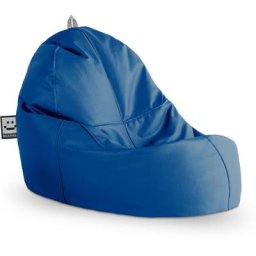 Pouf Lounge Similicuir Indoor Bleu Happers Bleu