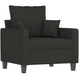 Fauteuil Noir 60 cm Tissu Vidaxl Noir