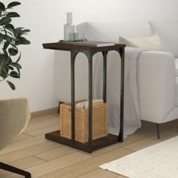 Bonnevie - Table d'appoint et bout de canapé - Table Café Chêne marron 40x30x60 cm Bois