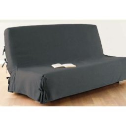 Housse de clic-clac - 140 x 200 cm - 100% coton - Gris foncé - Livraison gratuite - Gris