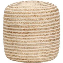 Pouf fait à la main 40 x 45 cm Jute Vidaxl Brown