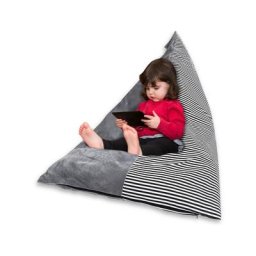 Angement Doudou Pouf Enfants Jouets Tissus Sac Fauteuil Canapé - gris-blanc - Vingo