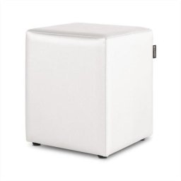 Pouf Cube Similicuir Blanc 1 unité blanc - blanc