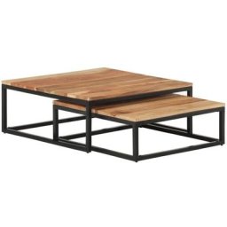 Vidaxl - Tables basses gigognes 2 pcs Bois d'acacia massif n/a