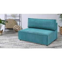 Canapé modulable BOBOCHIC - Chauffeuse 2 places sans accoudoir pour canapé modulable NIHAD tissu