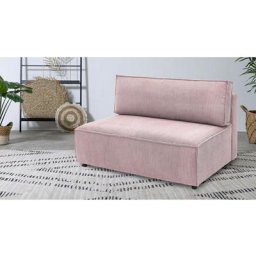 Canapé modulable Bobochic Chauffeuse 2 places sans accoudoir pour canapé modulable nihad tissu