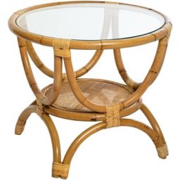 Table d appoint Farah en rotin Atmosphera créateur d'intérieur - Beige