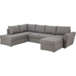 Stan Canapé-lit, chaise longue côté droit, gris clair. - Gris