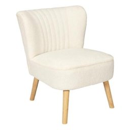 Fauteuil Bouclette Erika Blanc Home Deco Factory