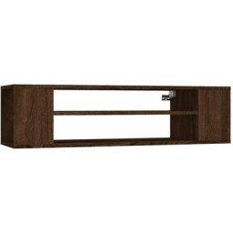 Armoire tv suspendue Chêne marron 100x30x26,5cm Bois Ingénierie Vidaxl Chêne marron