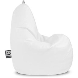 Pouf Poire Relax Similicuir Outdoor Blanc Happers xl - blanc