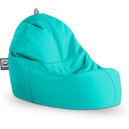 Pouf Lounge Similicuir Indoor Turquoise Happers Turquoise