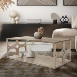 Womo-design - Table basse en bois massif manguier table d'appoint de salon 120 x 60 x 46 cm