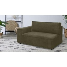 Canapé modulable Bobochic Chauffeuse 2 places avec accoudoir pour canapé modulable nihad tissu