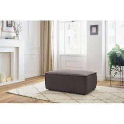 Pouf Bobochic Pouf compact nihad velours côtelé Taupe - Taupe