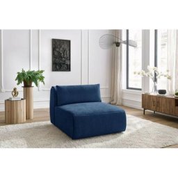 Canapé modulable Bobochic Chauffeuse 1 place sans accoudoir pour canapé modulable jeanne tissu