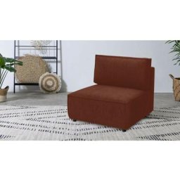 Canapé modulable Bobochic Chauffeuse 1 place pour canapé modulable nihad tissu velours côtelé