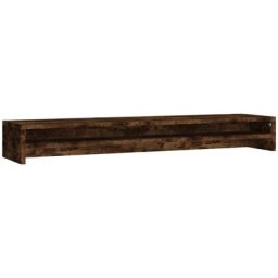 Support de moniteur Chêne fumé 100x24x13 cm Bois d'ingénierie Vidaxl Chêne fumé