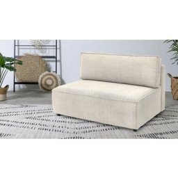 Canapé modulable Bobochic Chauffeuse 2 places sans accoudoir pour canapé modulable nihad tissu