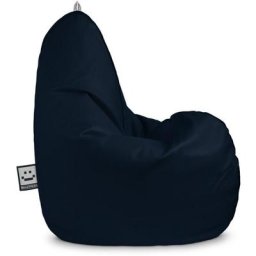 Pouf Poire Relax Similicuir Outdoor Bleu Fonçé Happers XL - Bleu Fonçé