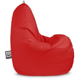 Pouf Poire Relax Similicuir Outdoor Rouge Happers xl - rouge