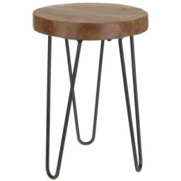 Tabouret décoratif avec pieds en métal 30x42 cm H&s Collection n/a