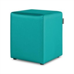 Pouf Cube Similicuir Turquoise 1 unité Turquoise - Turquoise
