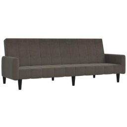 Vidaxl - Canapé-lit à 2 places Gris foncé Tissu microfibre Gris foncé