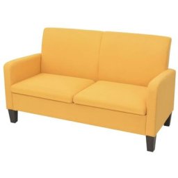 Bonnevie - Canapé 2 places Canapé relax - Canapé de salon 135 x 65 x 76 cm Jaune BV647090