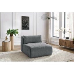 Canapé modulable Bobochic Chauffeuse 1 place sans accoudoir pour canapé modulable jeanne tissu