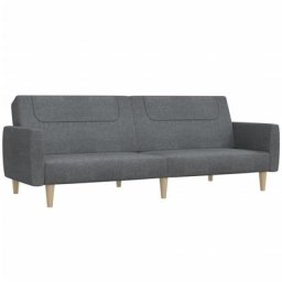 Vidaxl - Canapé-lit à 2 places Gris clair Tissu Gris clair